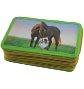Sch&uuml;leretui Motiv Pferd
