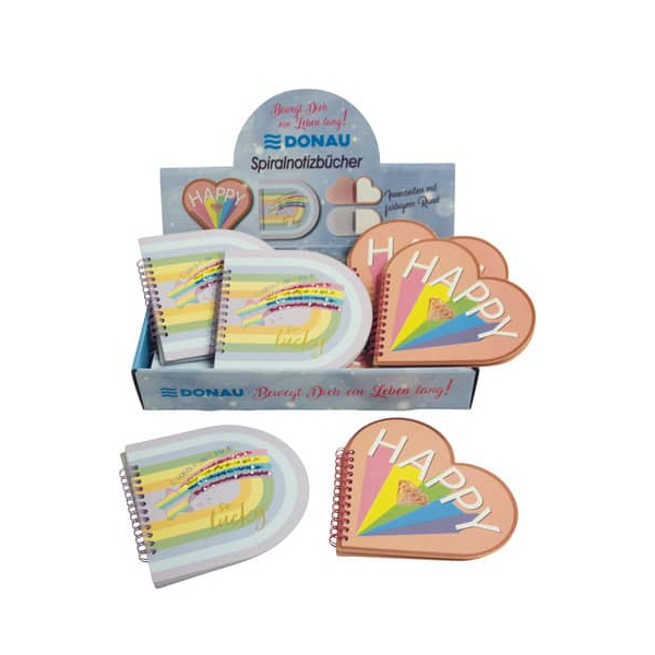 12 Stück Donau Notizbuch 1321100-99, bunt, A5, blanko, 80g, 100 Blatt / 200 Seiten 9004546548737 Donau