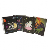 Notizbuch 1348106-99, glow in the dark, schwarz, A5, kariert, 80g, 96 Blatt / 192 Seiten