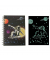 Notizbuch 1348106-99, glow in the dark, schwarz, A5, kariert, 80g, 96 Blatt / 192 Seiten