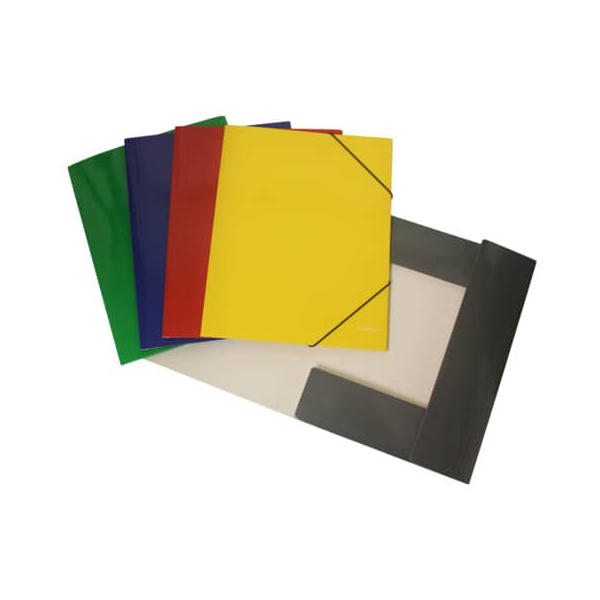 10 Stück Donau Eckspannmappe Uni Color 2068400-99, Din A4 farbig sortiert Karton 325g, für ca. 150 Blatt  (80 g/m²), mit 3 Einschlagklappen 900