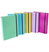 Heftbox Pastell 2056341-99, A4 farbig sortiert, 4cm F&uuml;llh&ouml;he, Karton papierkaschiert