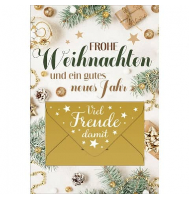 Weihnachtsgeldscheinkarte