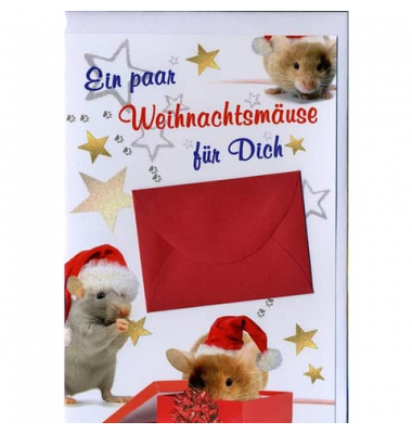 Weihnachtsgeldscheinkarte