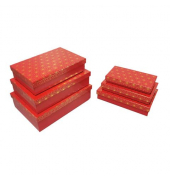 Geschenkkarton Goldraute rot