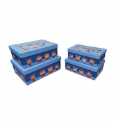 Weihn.Geschenkkarton Kind blau