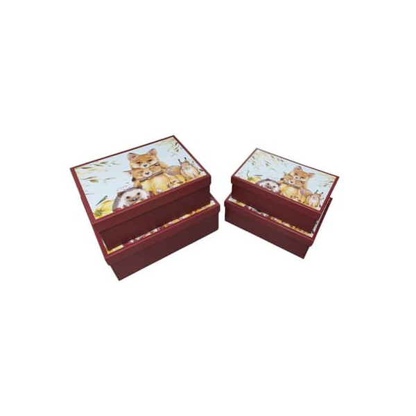 9004546554745 - Geschenkkarton Herbsttiere rotbraun 9004546554745 PBs 9004546554745 - Geschenkkarton Herbsttiere rotbraun 9004546554745 PBs