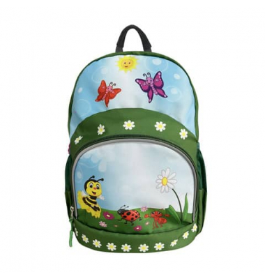 Kinderrucksack 7290850-02, Biene & Schmetterling, mit Rei&szlig;verschluss