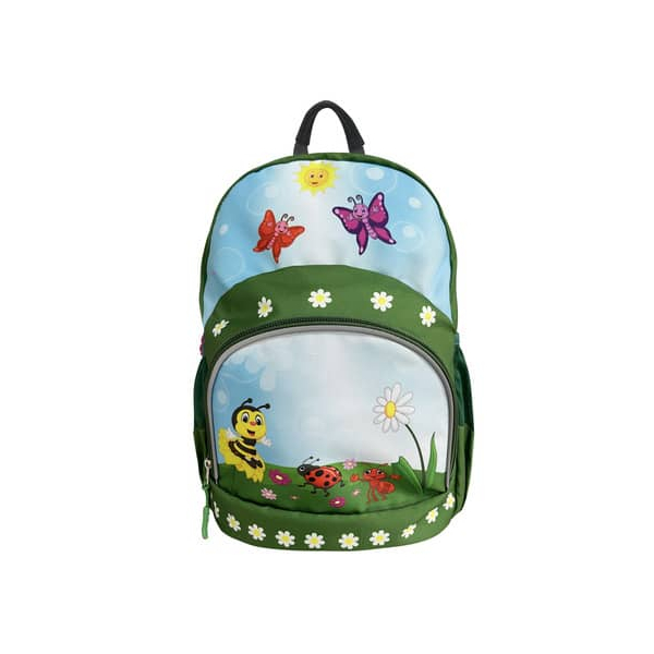 Donau Kinderrucksack 7290850-02, Biene & Schmetterling, mit Reißverschluss 9004546555711 Donau