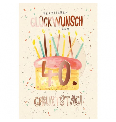 Geburtstagskarten 52-3312 11,5x17cm 115mm x 170mm (BxH) bunt