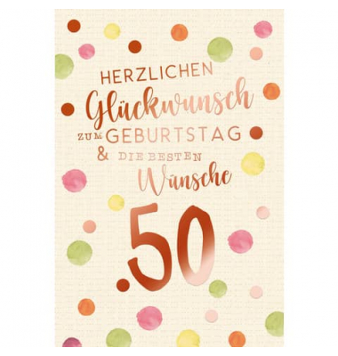Geburtstagskarten 52-3250 11,5x17cm 115mm x 170mm (BxH) bunt