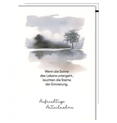 Trauerkarten 811343 weiß/schwarz