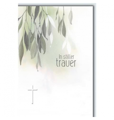 Trauerkarten 811379 weiß/schwarz