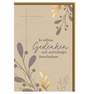 Trauerkarten 811373 weiß/schwarz
