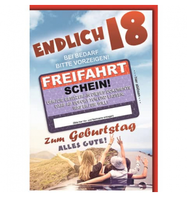 Geburtstagskarten 5559037 11,5x17 cm 115mm x 170mm (BxH) Jubil&auml;umsjahr bunt