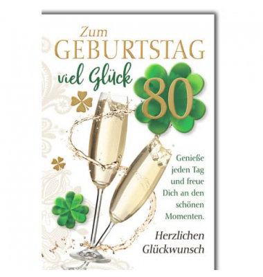 Geburtstagskarten 5520280 11,5x17 cm 115mm x 170mm (BxH) Jubil&auml;umsjahr bunt