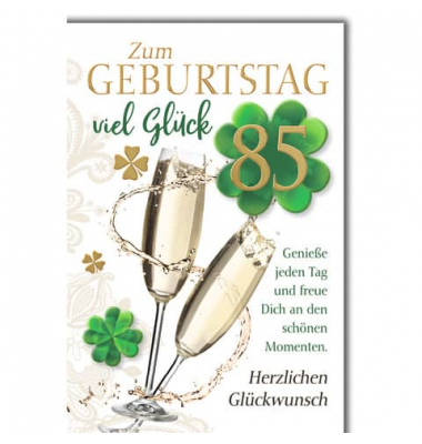 Geburtstagskarten 5520285 11,5x17 cm 115mm x 170mm (BxH) Jubil&auml;umsjahr bunt