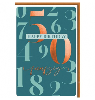 Geburtstagskarten 526350 Jubil&auml;umsjahr Zahl 50