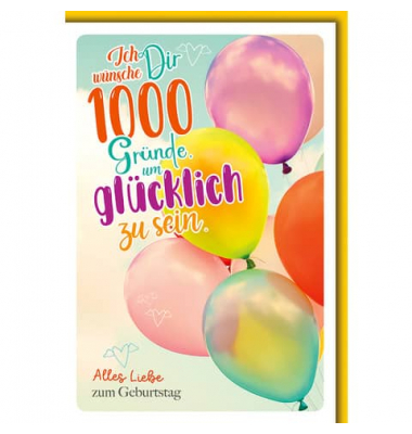 Geburtstagskarten 512413 11,5x17 cm 115mm x 170mm (BxH) Ballons bunt