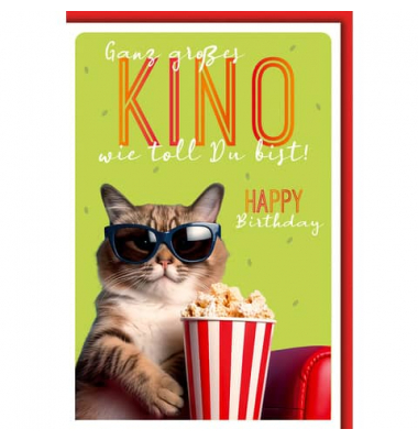 Geburtstagskarten 551388 11,5x17 cm 115mm x 170mm (BxH) Katze bunt