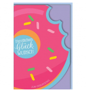 Geburtstagskarten 512535 11,5x17 cm 115mm x 170mm (BxH) Donut bunt