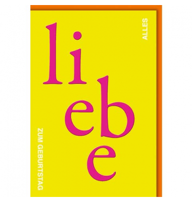 Geburtstagskarten 512556 11,5x17 cm 115mm x 170mm (BxH) Liebe bunt