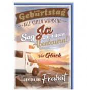 Geburtstagskarten 5510040 11,5x17 cm 115mm x 170mm (BxH) Camper bunt