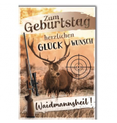 Geburtstagskarten 5510042 11,5x17 cm 115mm x 170mm (BxH) J&auml;ger bunt