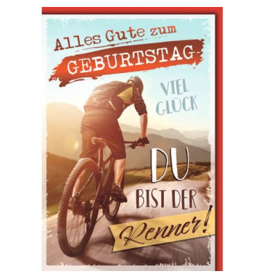 Geburtstagskarten 5510036 11,5x17 cm 115mm x 170mm (BxH) Mountainbike bunt