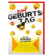 Geburtstagskarten 512369 11,5x17 cm 115mm x 170mm (BxH) Smileys bunt