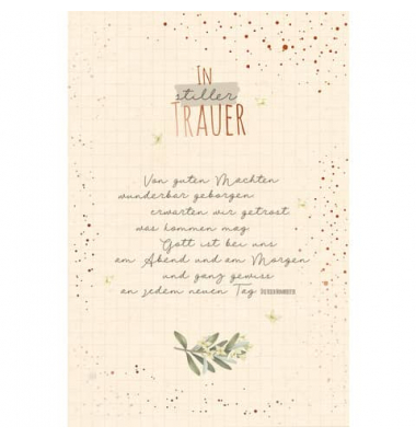 Trauerkarten 81-3741 11,5x17cm 115mm x 170mm (BxH) bunt