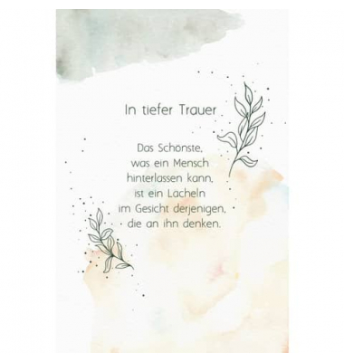 Trauerkarten 81-3754 11,5x17cm 115mm x 170mm (BxH) bunt