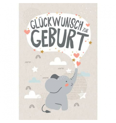 Gl&uuml;ckwunschkarten 31-1882 11,5x17cm 115mm x 170mm (BxH) Gl&uuml;ckwunsch mehrfarbig