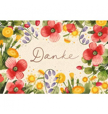 Dankeskarten 41-2840 11,5x17cm 115mm x 170mm (BxH) bunt