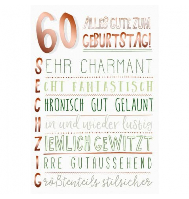 Geburtstagskarten 52-3154 11,5x17cm 115mm x 170mm (BxH) bunt