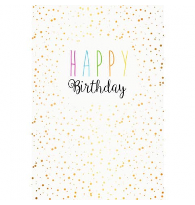 Geburtstagskarten 51-8266 11,5x17cm 115mm x 170mm (BxH) Happy Birthday mehrfarbig