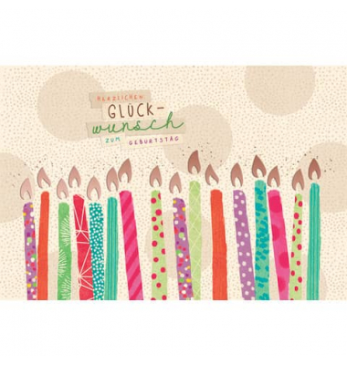 Geburtstagskarten 51-10591 17x11,5cm 170mm x 115mm (BxH) bunt