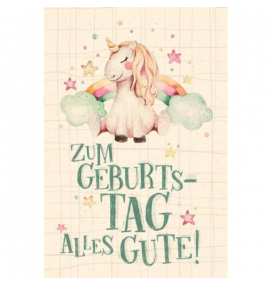 Geburtstagskarten 51-10036 11,5x17cm 115mm x 170mm (BxH) Spruch bunt