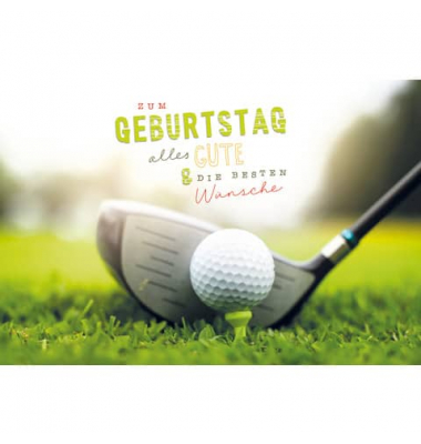 Geburtstagskarten 51-10673 17x11,5cm 17cm x 115mm (BxH) Golfer mehrfarbig