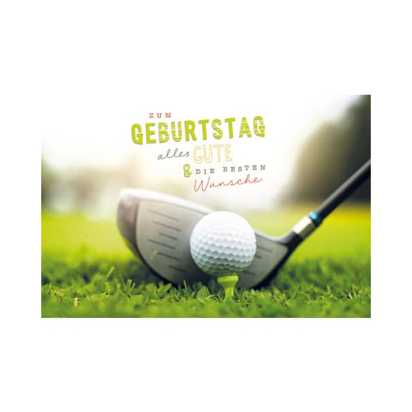 5 Stück SKORPION Geburtstagskarten 51-10673 17x11,5cm 170mm x 115mm (BxH) Golfer bunt 9004546567585 SKORPION