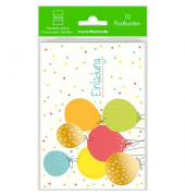 Einladungskarten 41-7633 Ballons bunt