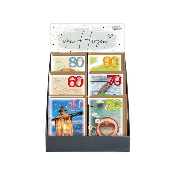 36 Stück Braun und Company Geburtstagskarten 5999-25125/PBS 9004546570509 BRAUN+COMPANY