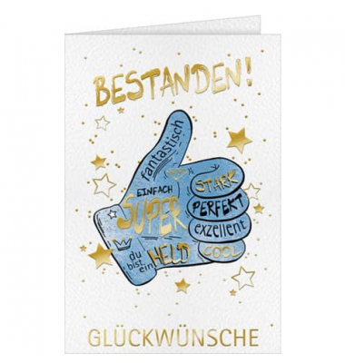 Grußkarten 64-1175 115mm x 170mm (BxH) geprägt