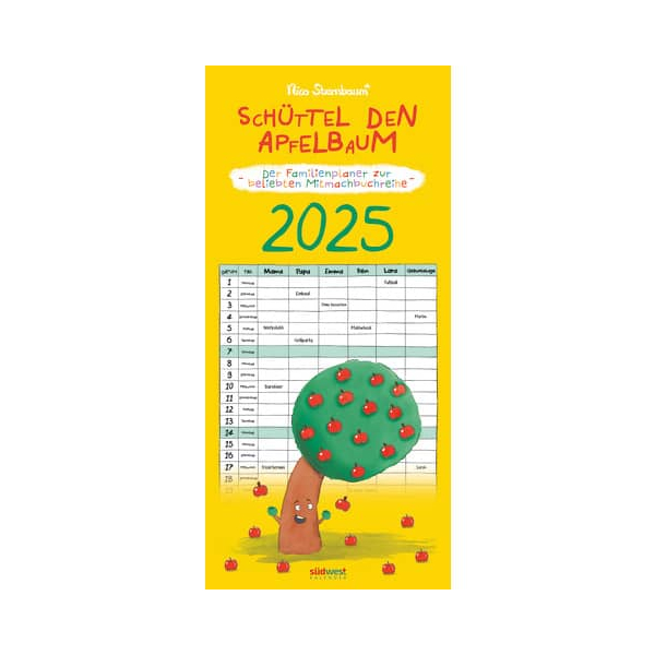 SÜDWEST Familienkalender 10348, 1 Monat / 1 Seite, 6,  9783517104560 SÜDWEST