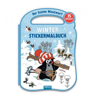 Weihn.Malbuch mit Stickern Kl. Maulwurf