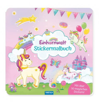Malbuch mit Stickern Einhornwelt
