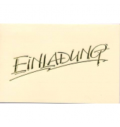 Einladungskarten 41-2776 Schriftzug Einladung beige