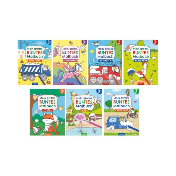 24 Stück Ars Edition Malbuch großes buntes  Ars Edition