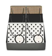 Geschenktasche 4001-0099, allgemein, Kordel mit Anhänger, 3 Motive sortiert, 180mm x 12cm