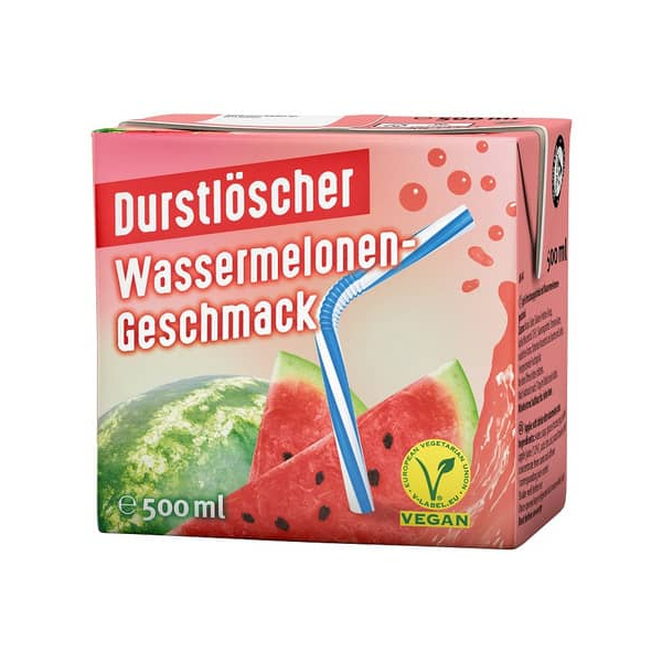 Durstlöscher Wassermelonensaft 14493, 12 x 0,5 l Tetrapack 4100060035106 Durstlöscher 6000 Milliliter